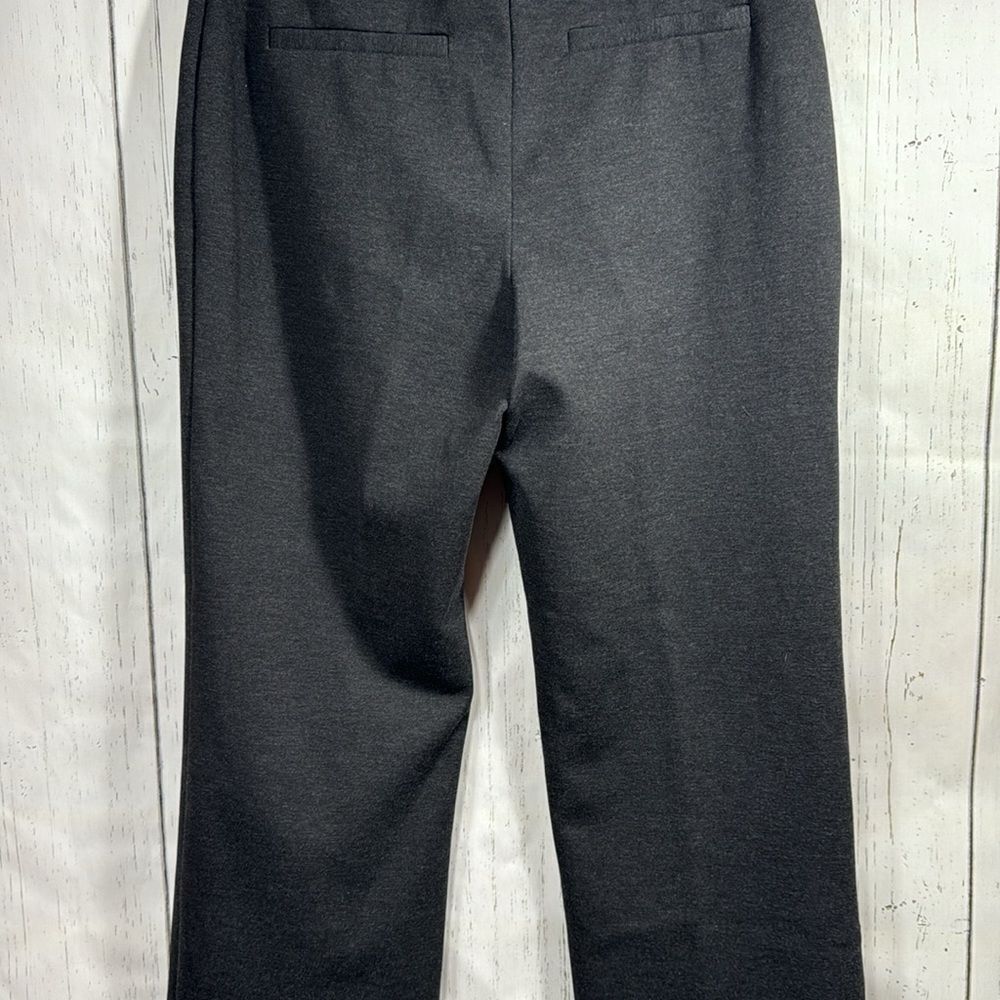Chicos Regular Knit Womens Dark Grey Career Office Straight Leg Pants Size M - Picture 10 of 16
